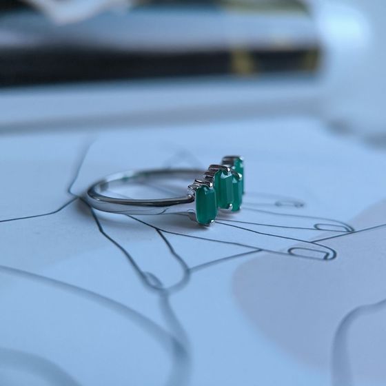 Серебряное кольцо с агатом 1.288ct
