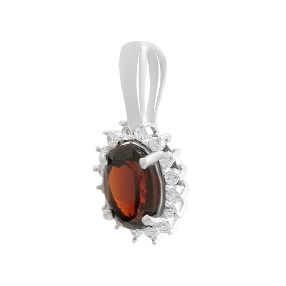Серебряная подвеска с гранатом 1.094ct
