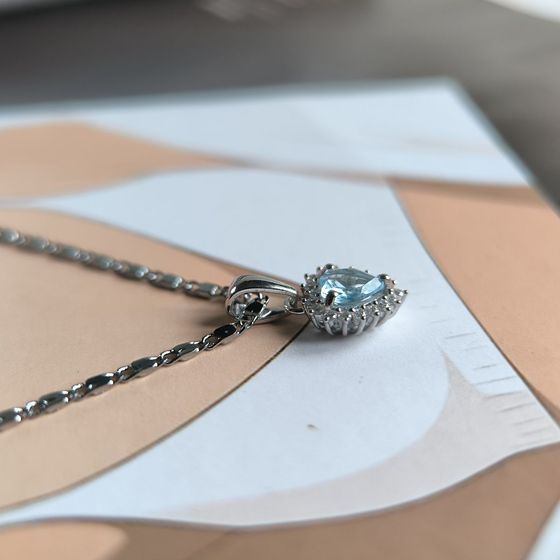Серебряная подвеска с топазом 1.296ct