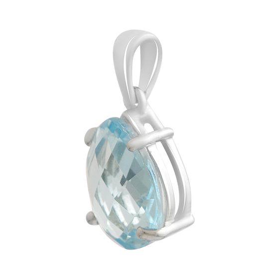 Серебряная подвеска с топазом 4.2ct