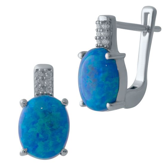 Серебряные серьги с опалом 1.905ct