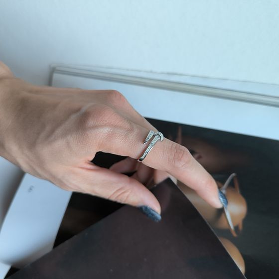 Серебряное кольцо с фианитами