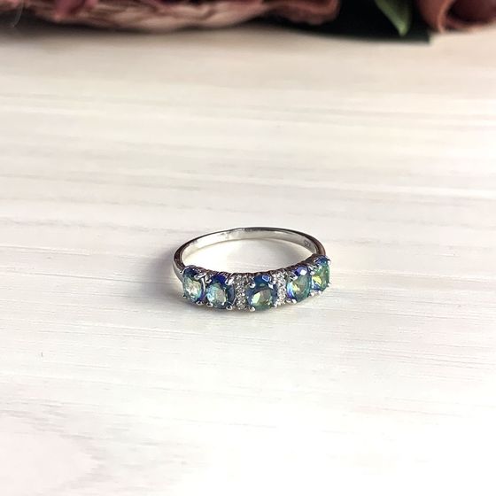 Серебряное кольцо с мистик топазом 1.362ct