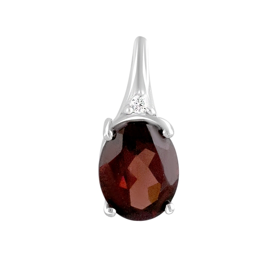 Серебряная подвеска с гранатом 2.218ct