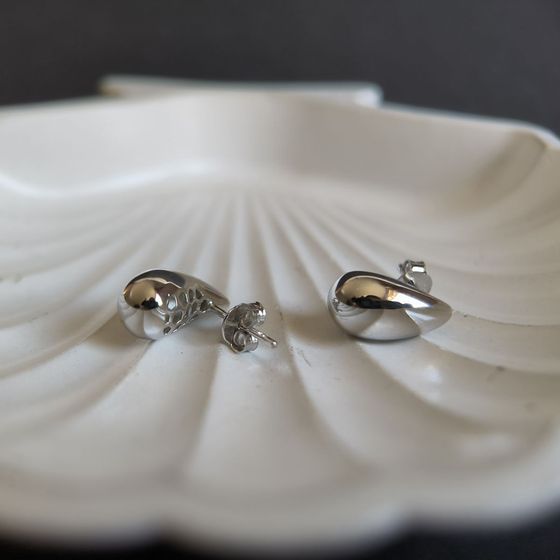 Серебряные серьги без камней