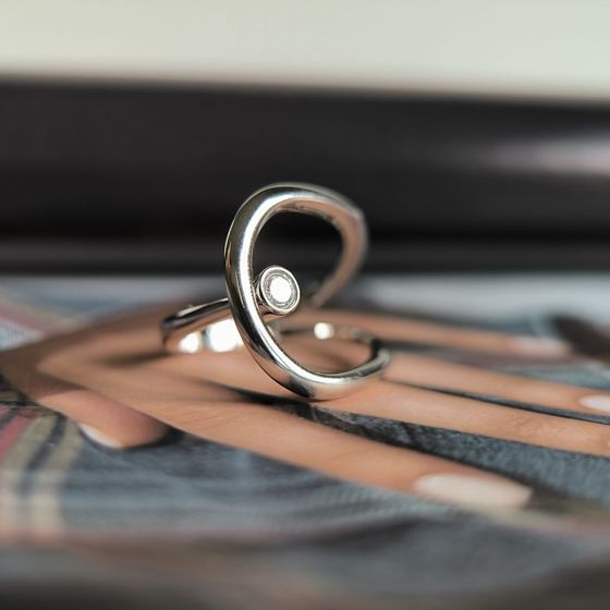 Серебряное кольцо с фианитами