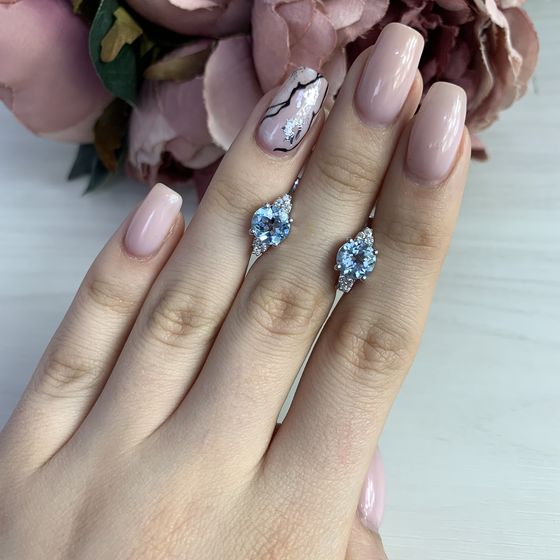 Серебряные серьги с топазом 3.61ct