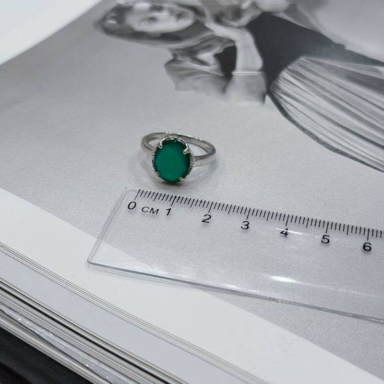 Серебряное кольцо с агатом 4.218ct