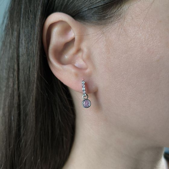 Серебряные серьги с фианитами