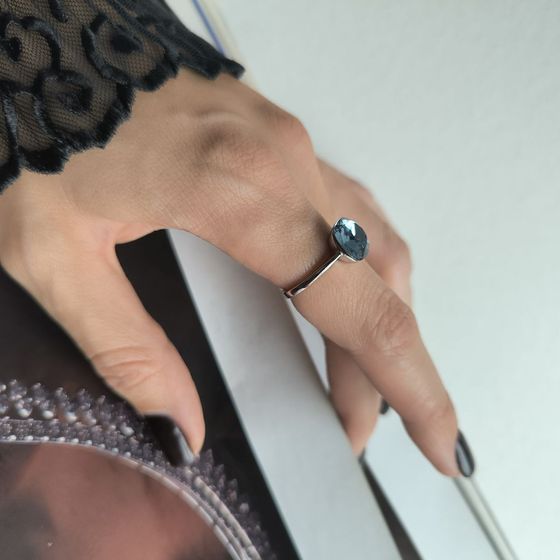 Серебряное кольцо с фианитами