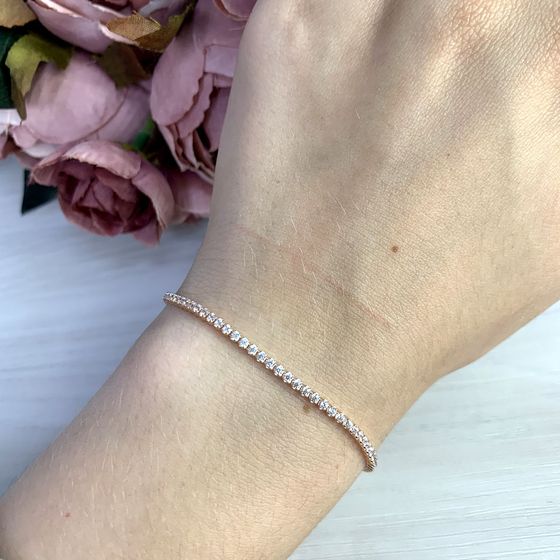 Золотой браслет с фианитами