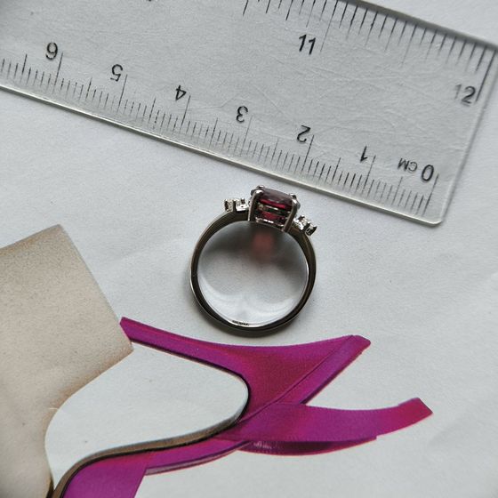 Серебряное кольцо с гранатом nano 1.505ct