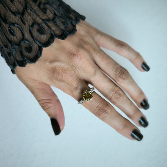 Серебряное кольцо с цитрином nano 1.579ct