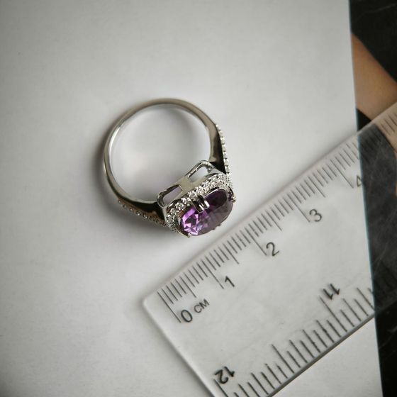 Серебряное кольцо с александритом 6.948ct