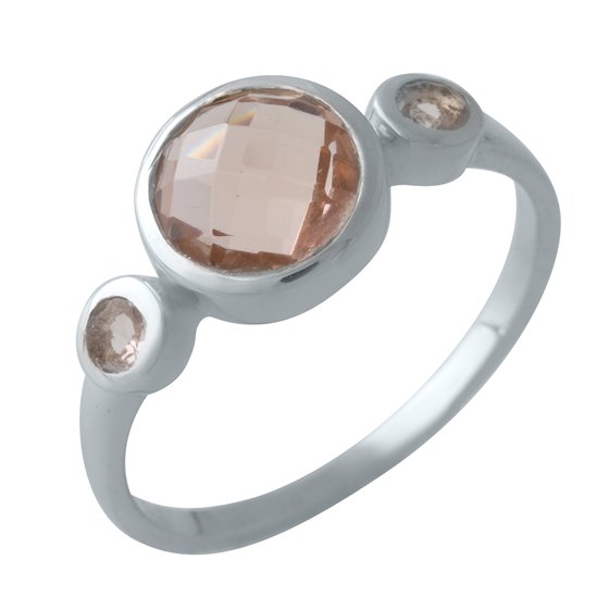 Серебряное кольцо с морганитом nano 2ct