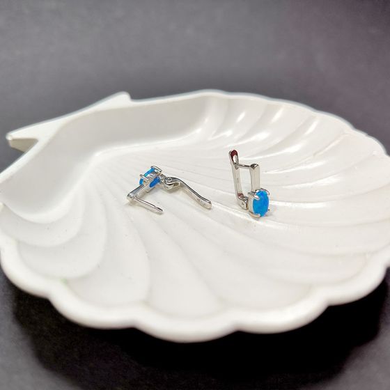 Серебряные серьги с опалом 0.605ct