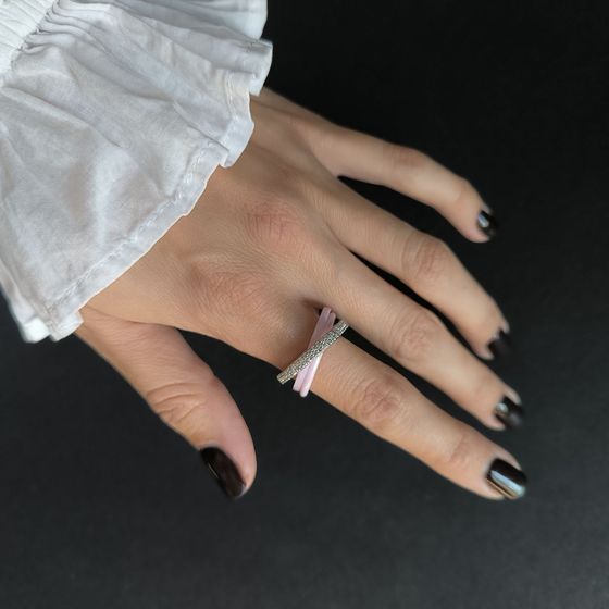 Серебряное кольцо с керамикой