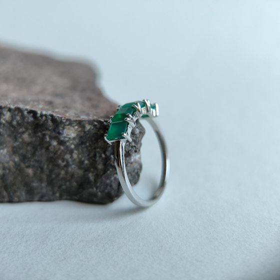 Серебряное кольцо с агатом 1.35ct