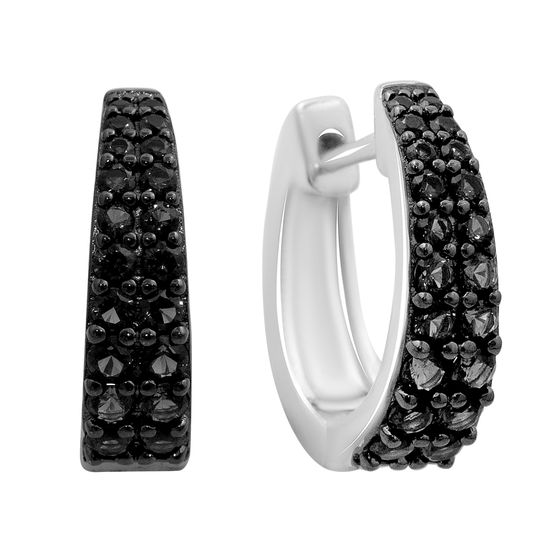 Серебряные серьги с фианитами