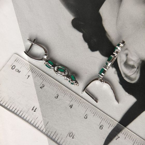 Серебряные серьги с агатом 2.76ct