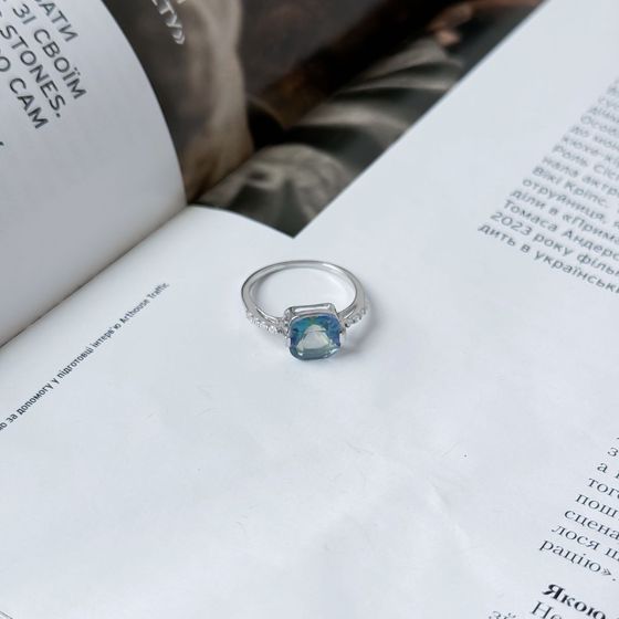 Серебряное кольцо с мистик топазом 5.435ct