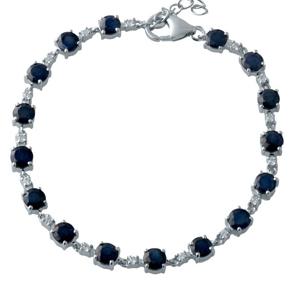 Серебряный браслет с сапфиром 11.413ct