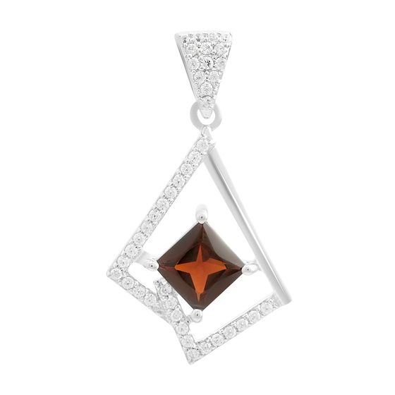 Серебряная подвеска с гранатом 1.701ct