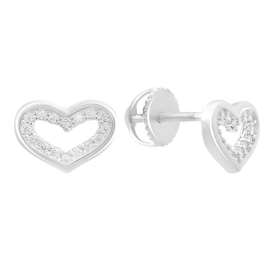 Серебряные серьги с фианитами