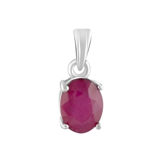 Серебряная подвеска с рубином 1.775ct