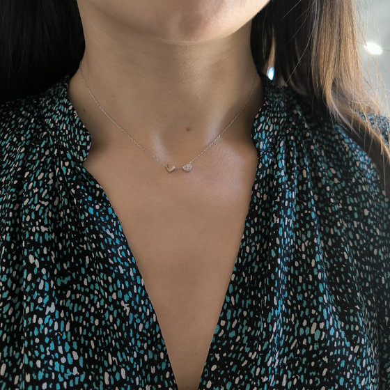 Серебряное колье с фианитами