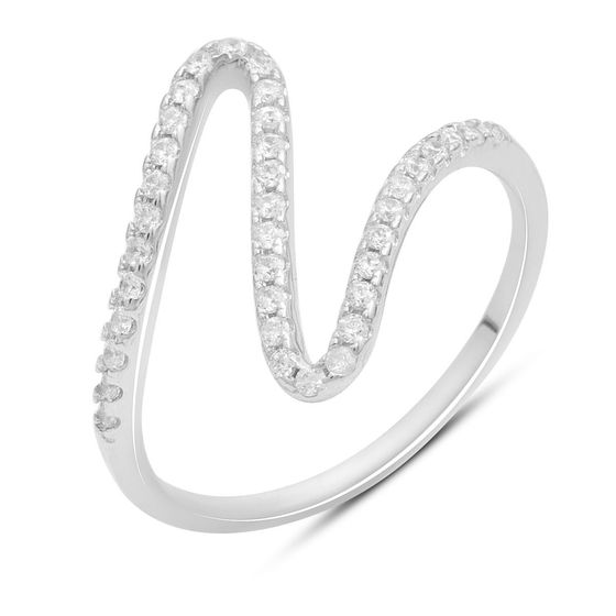 Серебряное кольцо с фианитами