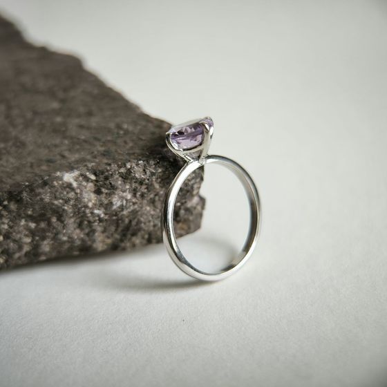 Серебряное кольцо с аметистом 1.575ct