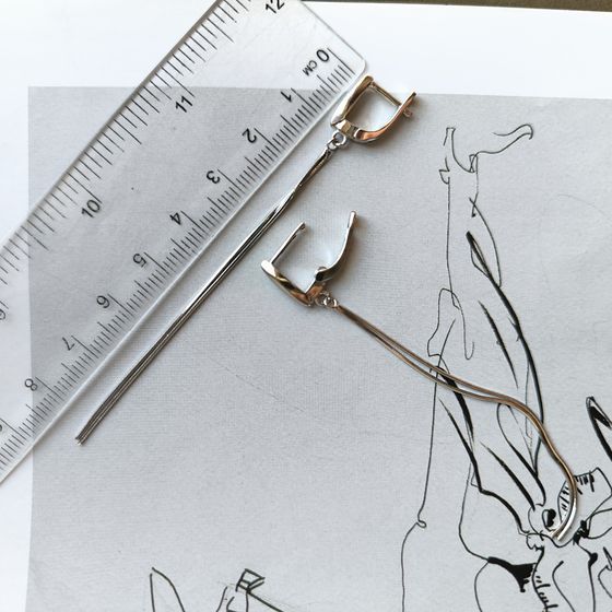 Серебряные серьги без камней