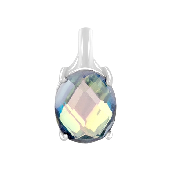 Серебряная подвеска с мистик топазом 4.522ct