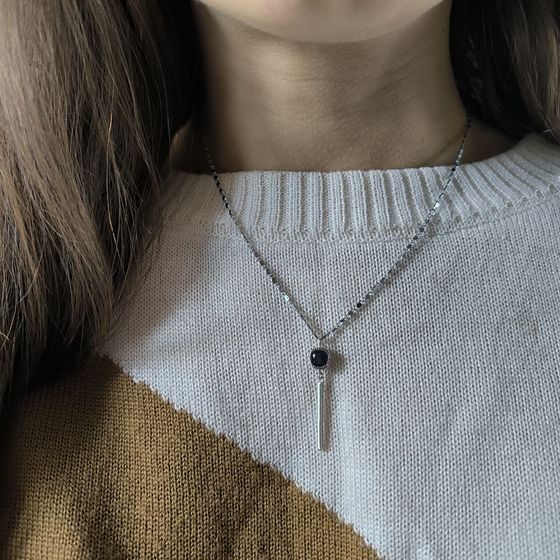 Серебряная подвеска с сапфиром nano 0.93ct