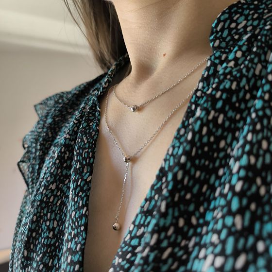 Серебряное колье без камней