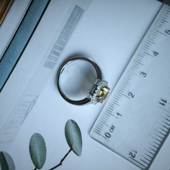 Серебряное кольцо с цитрином nano 1.538ct