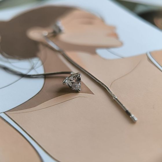 Серебряные серьги с фианитами Серебряные серьги с фианитами