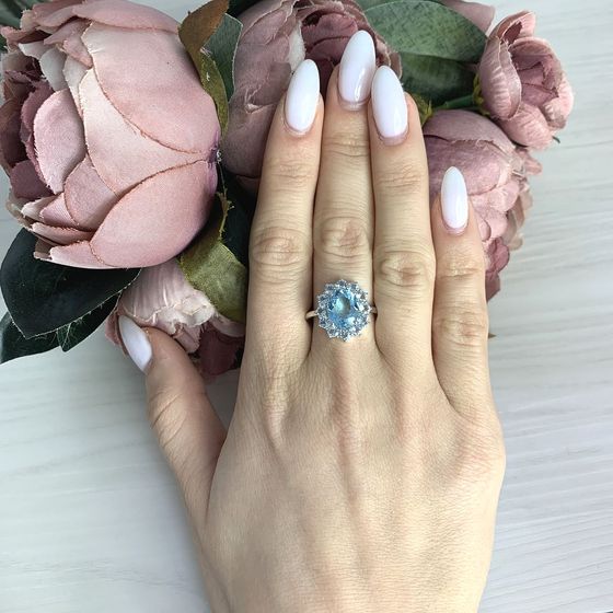 Серебряное кольцо с топазом 4.992ct