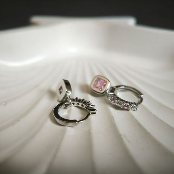 Серебряные серьги с фианитами