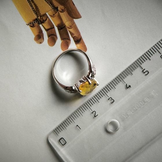 Серебряное кольцо с цитрином nano 4.572ct