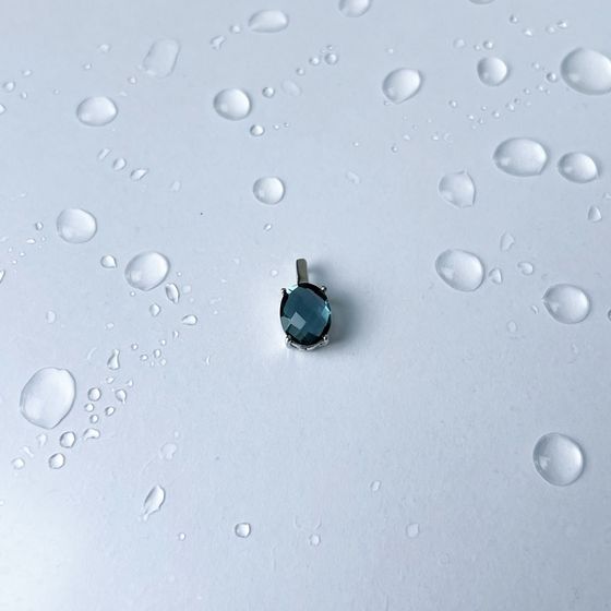 Серебряная подвеска с топазом Лондон Блю 2.045ct