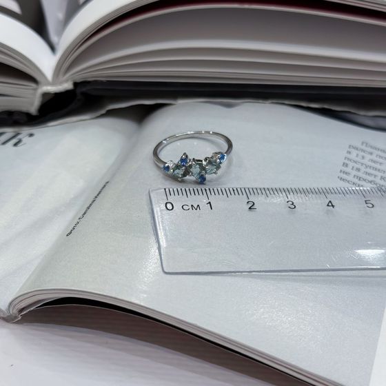 Серебряное кольцо с топазом Лондон Блю 0.733ct, топазом