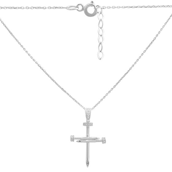 Серебряное колье с фианитами