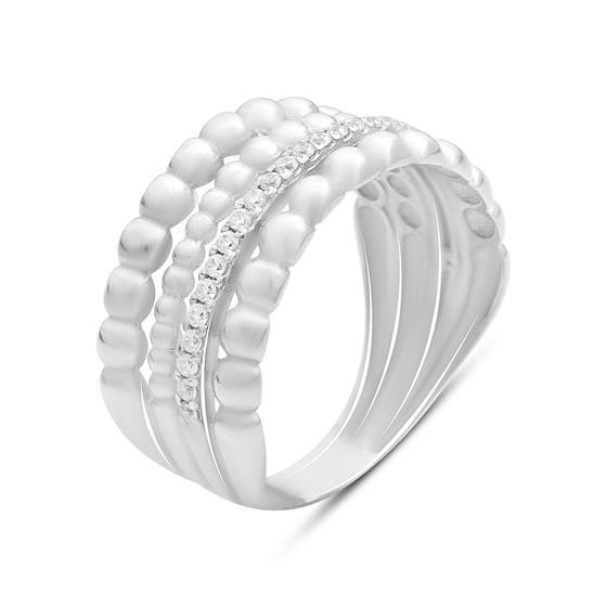 Серебряное кольцо с фианитами