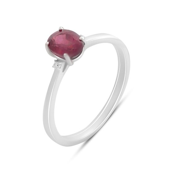 Серебряное кольцо с рубином 0.988ct
