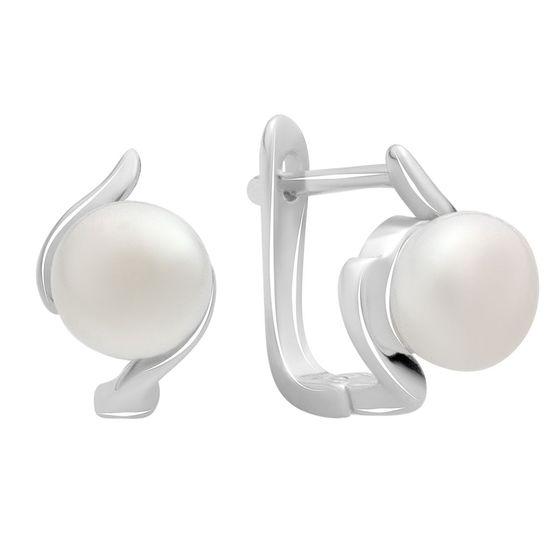 Серебряные серьги с жемчугом