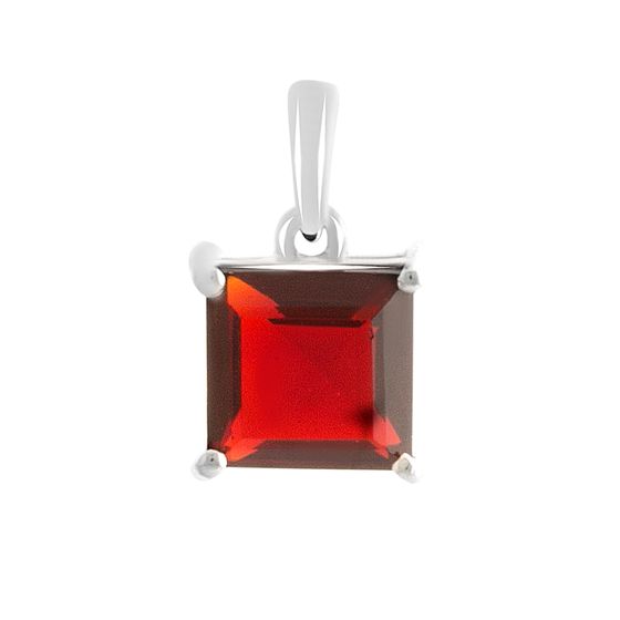 Серебряная подвеска с гранатом 2.15ct