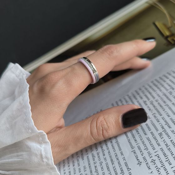 Серебряное кольцо с керамикой
