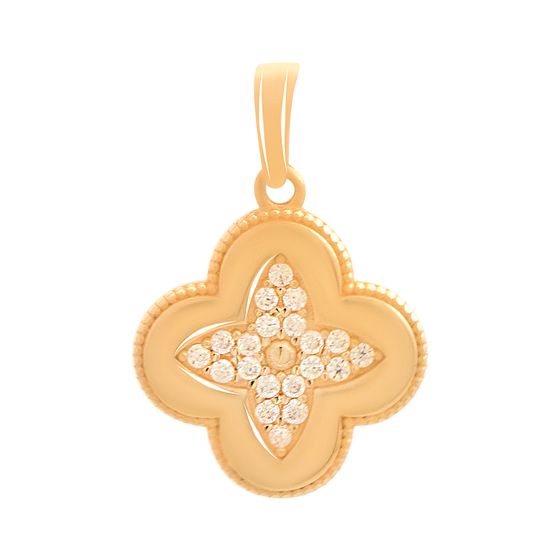 Золотая подвеска с фианитами 0.17ct